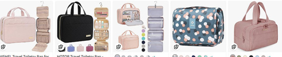 Women's travel toiletries bag